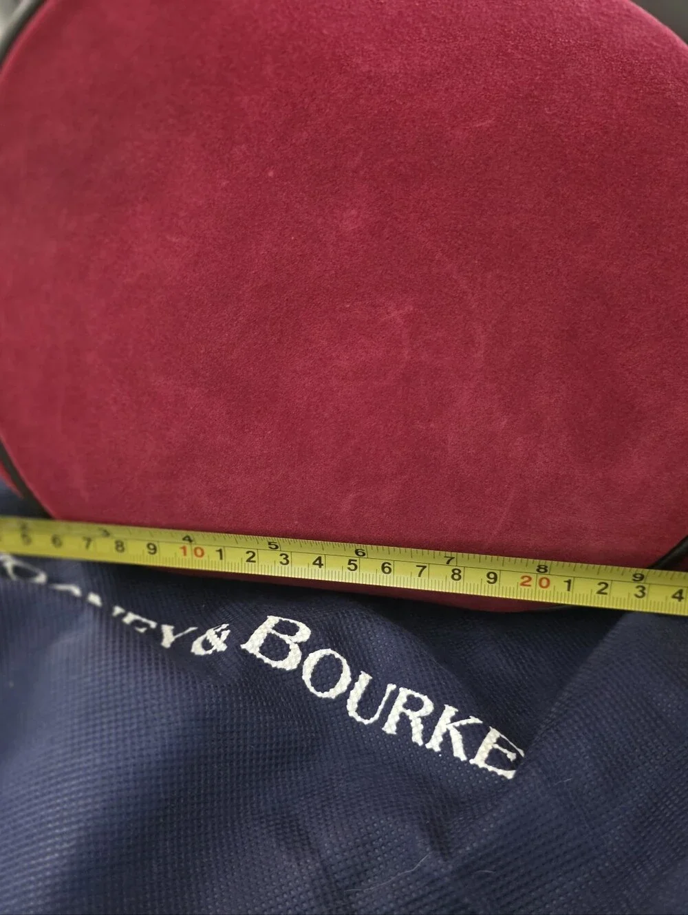 NWT Dooney & Bourke cherry red suede feed bag purse RARE! BNNU